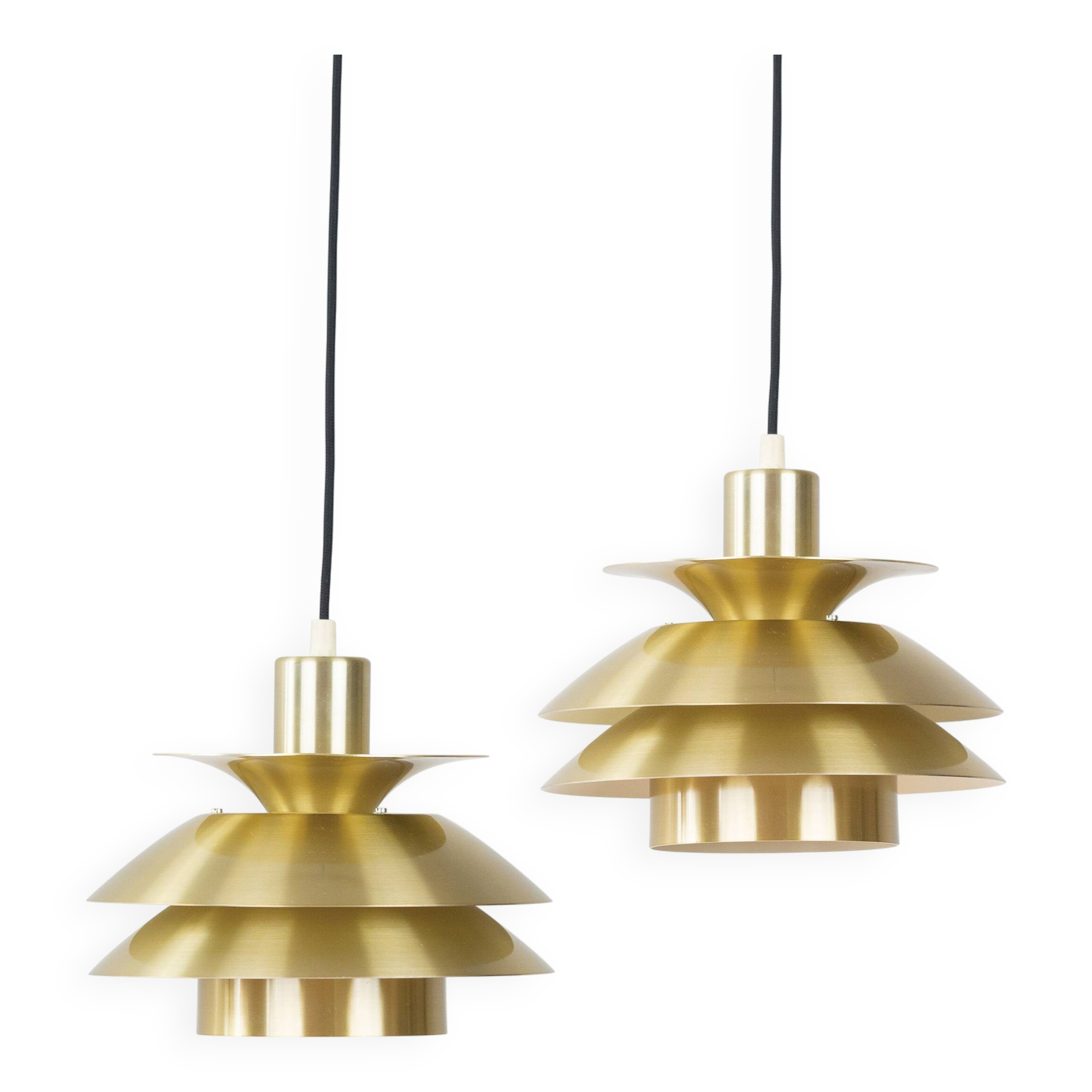 Pair of Danish vintage pendant lamps Top lamper 774 from 1980s
