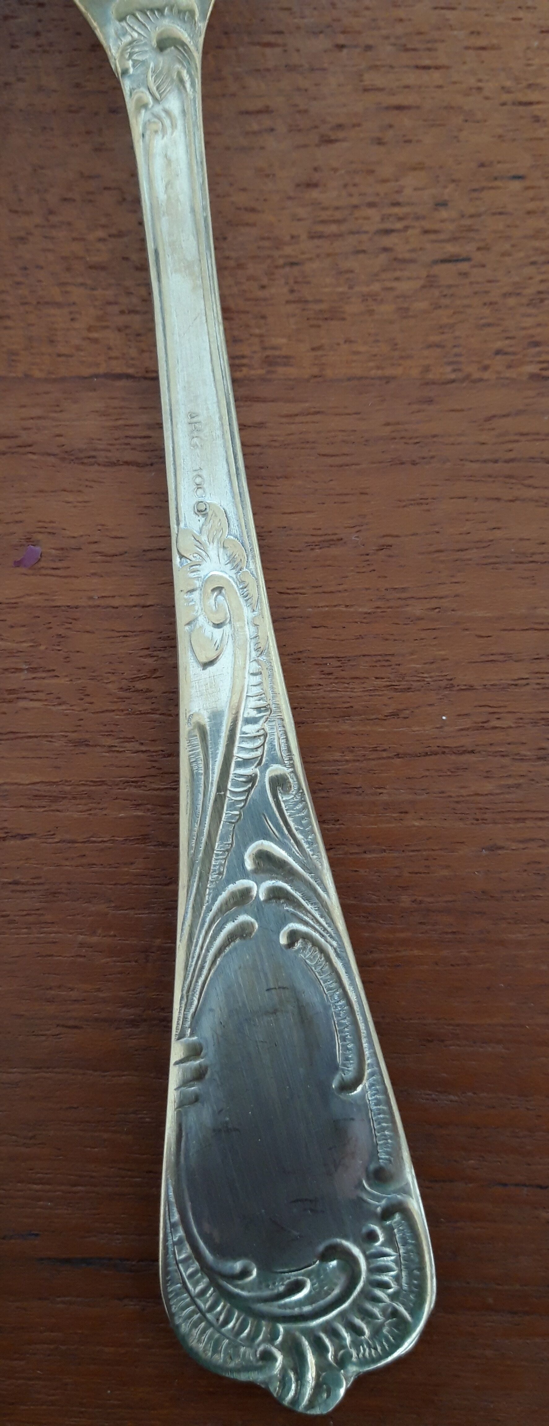 Set of silvered metal cutlery 1/1000th