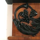 Empire Wall Mirror, Mahogany, Ebonized Carved Decor, South Germany, circa 1810