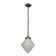Art Deco pendant lamp with a hexagonal stepped glass shade, 1930s