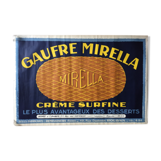 Affiche ancienne Gaufre Mirella alimentation années 1920