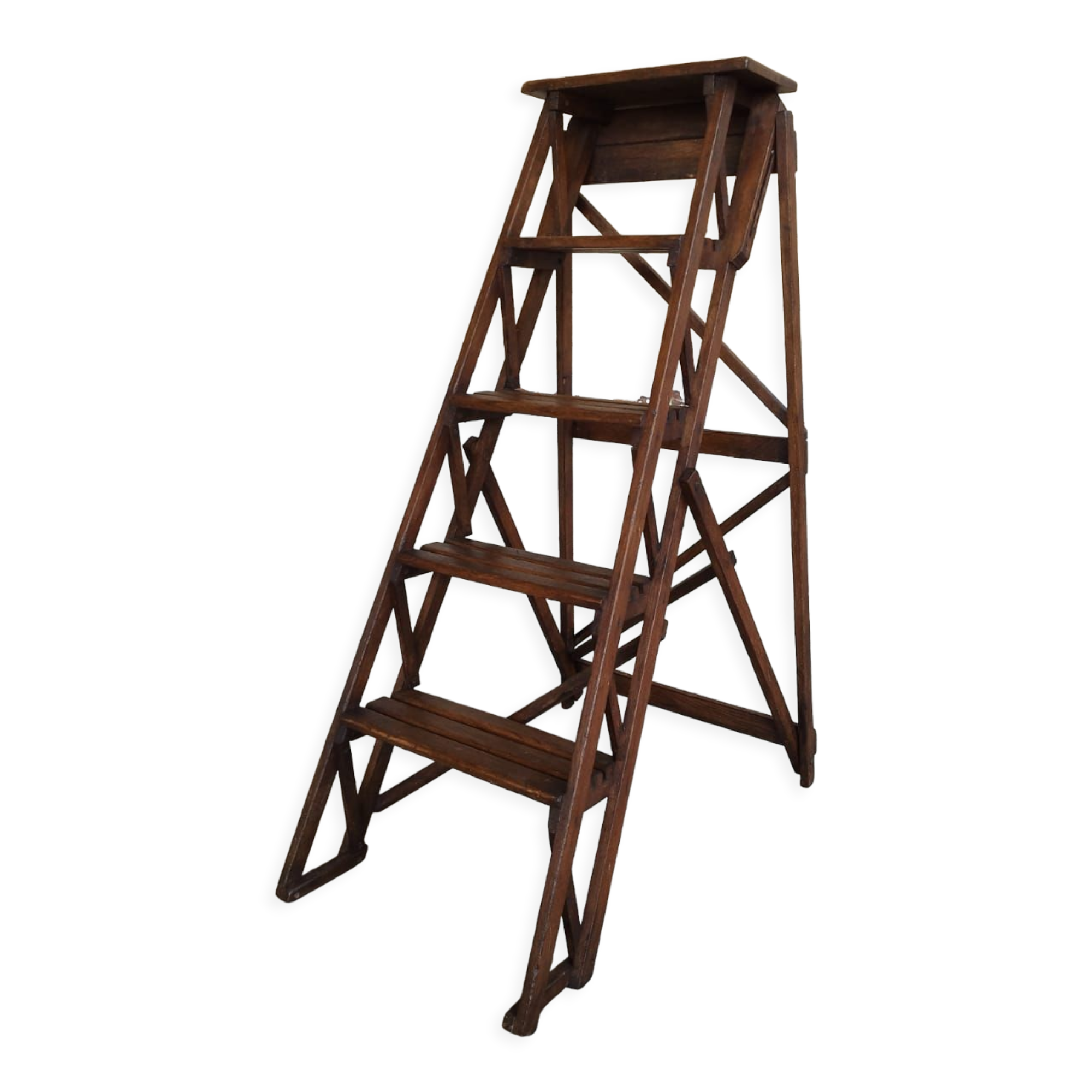 Vintage wooden stepladder from library 1930