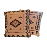 Lot of 2 ethnic wool cushions