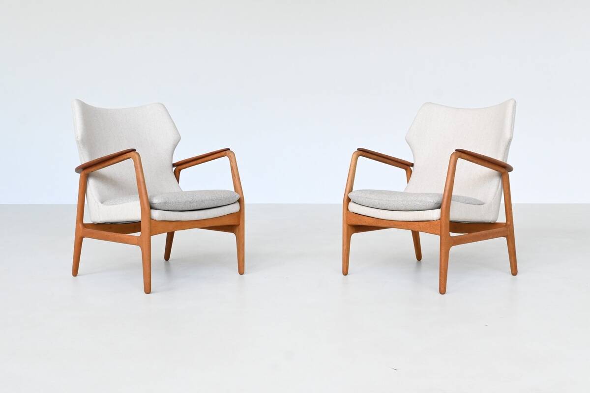 A. Madsen and H. Schubell Karen lounge chairs Bovenkamp Netherlands 1960