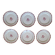 1 set of 6 art-deco dessert plates in Limoges porcelain