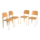 Ensemble de 4 chaises crèmes "Standard" par Jean Prouvé pour Vitra 00's