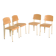 Ensemble de 4 chaises crèmes "Standard" par Jean Prouvé pour Vitra 00's