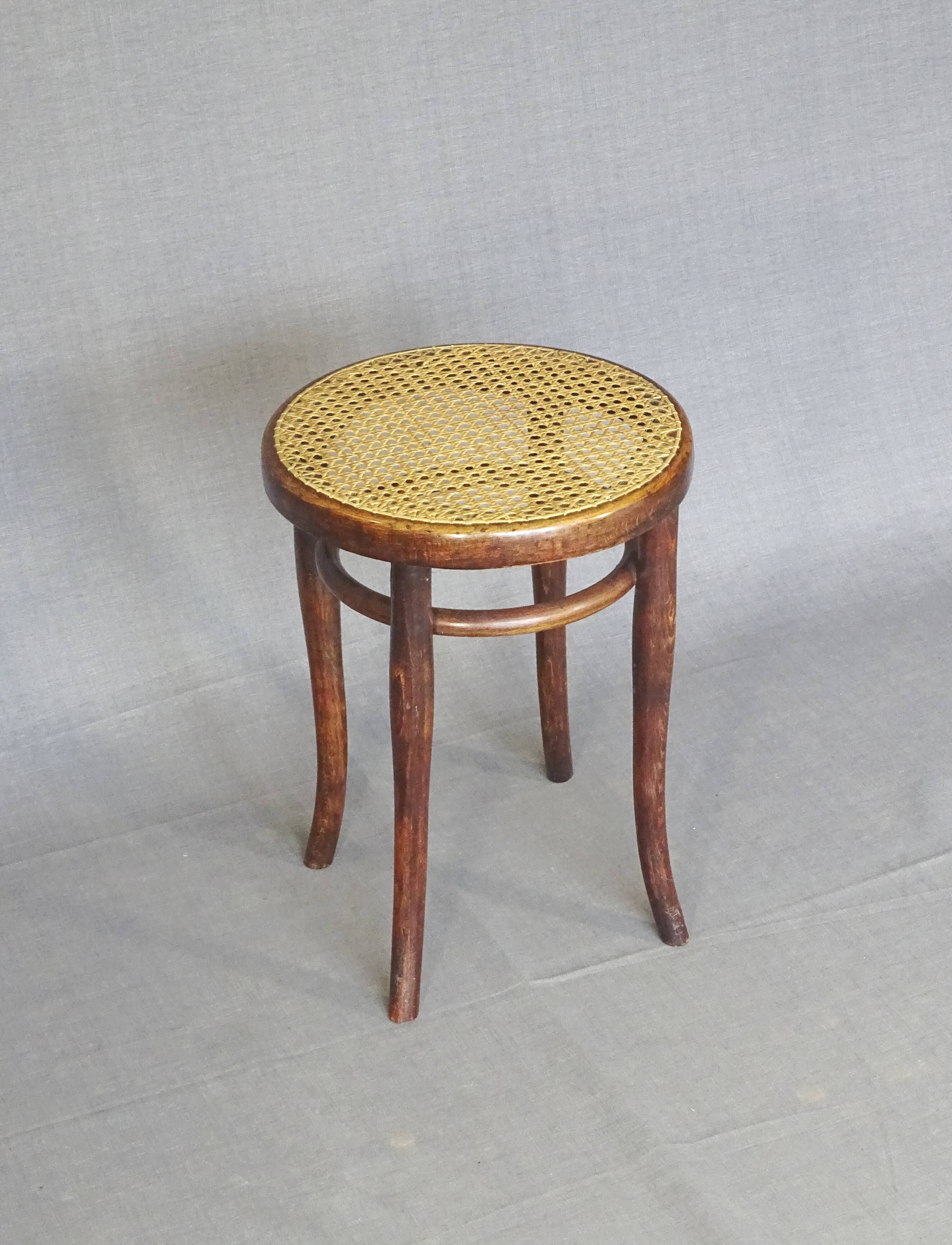 Thonet 1890 stool, new canework