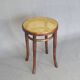Thonet stool 1890 with new caning