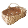 Old wicker basket / woven light leaves