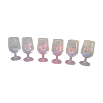 Lot de verres brasserie vintage " Vilfort 40"