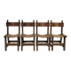 Set of 4 vintage brutalist chairs 1970