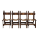 Set of 4 vintage brutalist chairs 1970