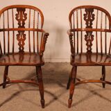 Pair of English Windsor Armchairs