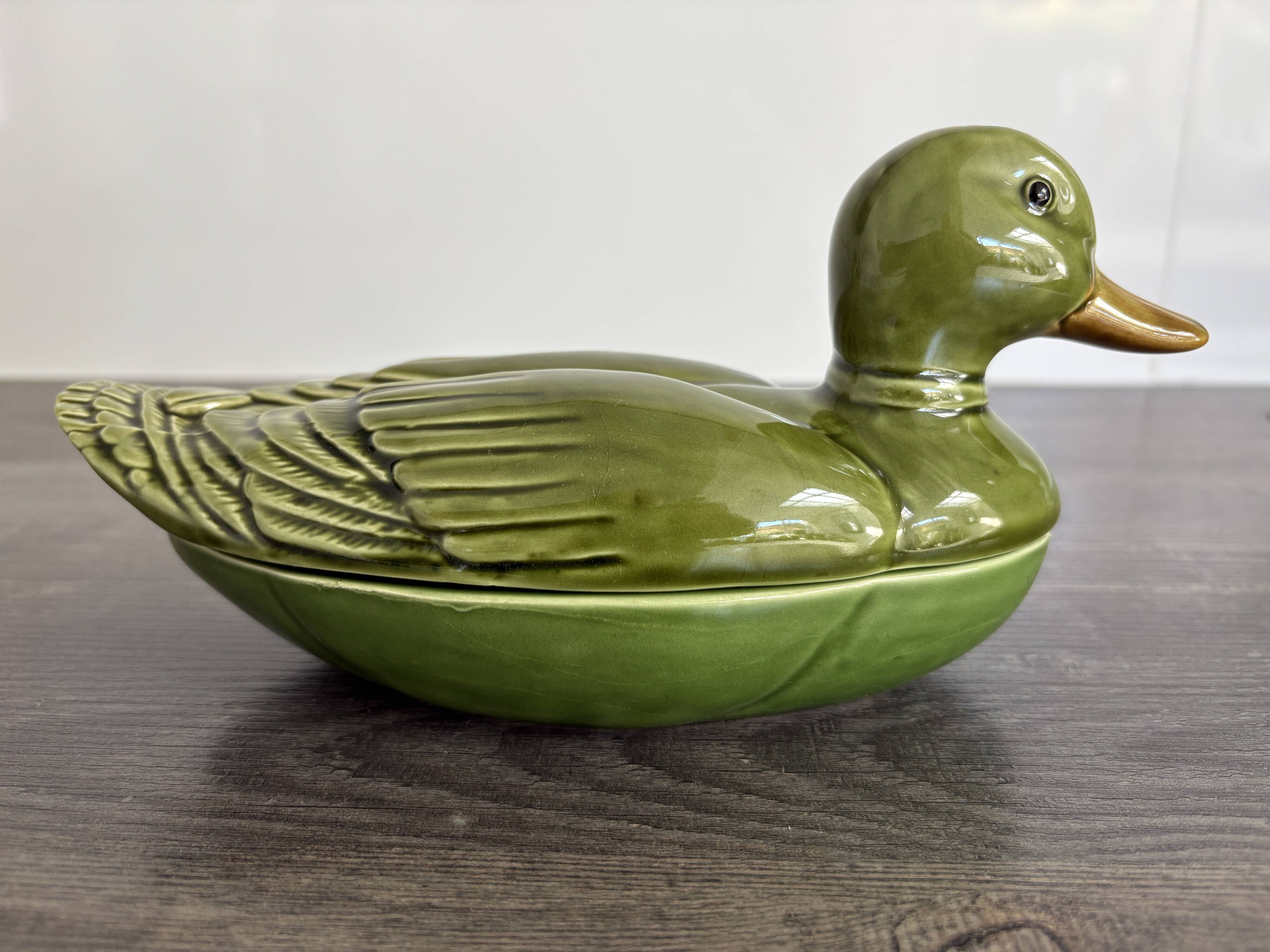 Vintage porcelain duck terrine