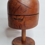 Old wooden hat shape on foot, 1900, 29 cm