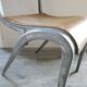 Chair in metal and wood of James Léonard 50 years