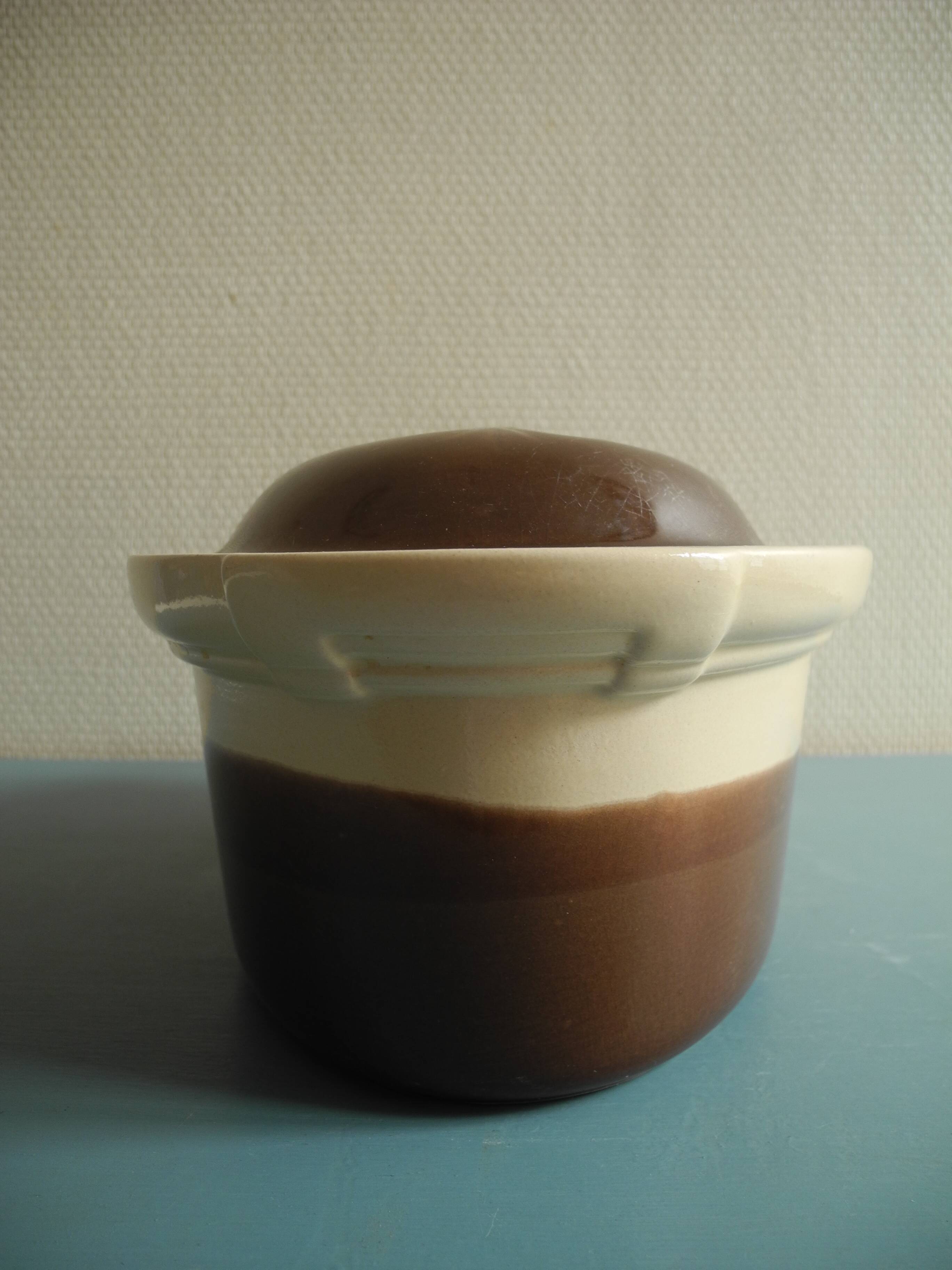 Old Emile Henry terrine dish vintage French earthenware dish