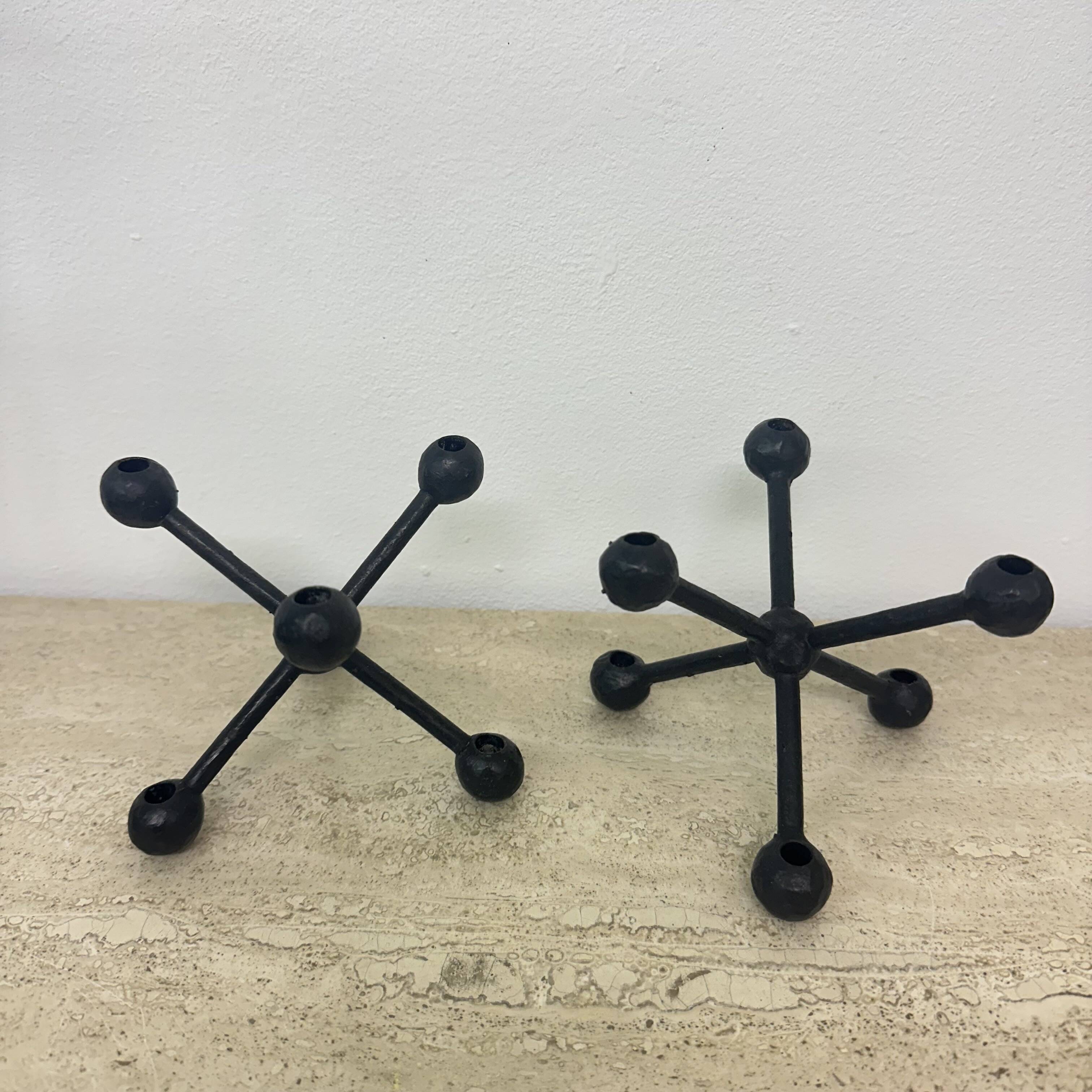 Set  of 2 candle sticks Scandinavian vintage 1960s