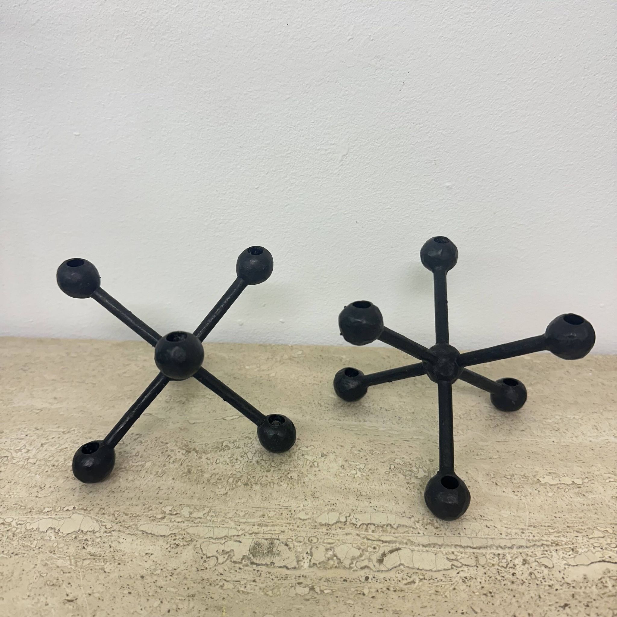 Lot de 2 bougeoirs Scandinave vintage années 60