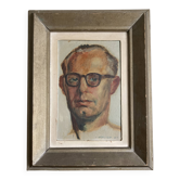 Portrait of a modernist man, oil on panel, 1947.