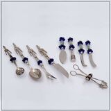 9-piece glass flower cutlery set