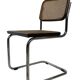 Ensemble de 4 chaises Cesca B32 conçues par Marcel Breuer, cadre marron foncé.