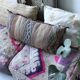 Vintage moroccan boujad floor pouf 'amethyst'