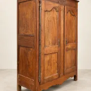 Antique two-door wardrobe, 18th century French country style.