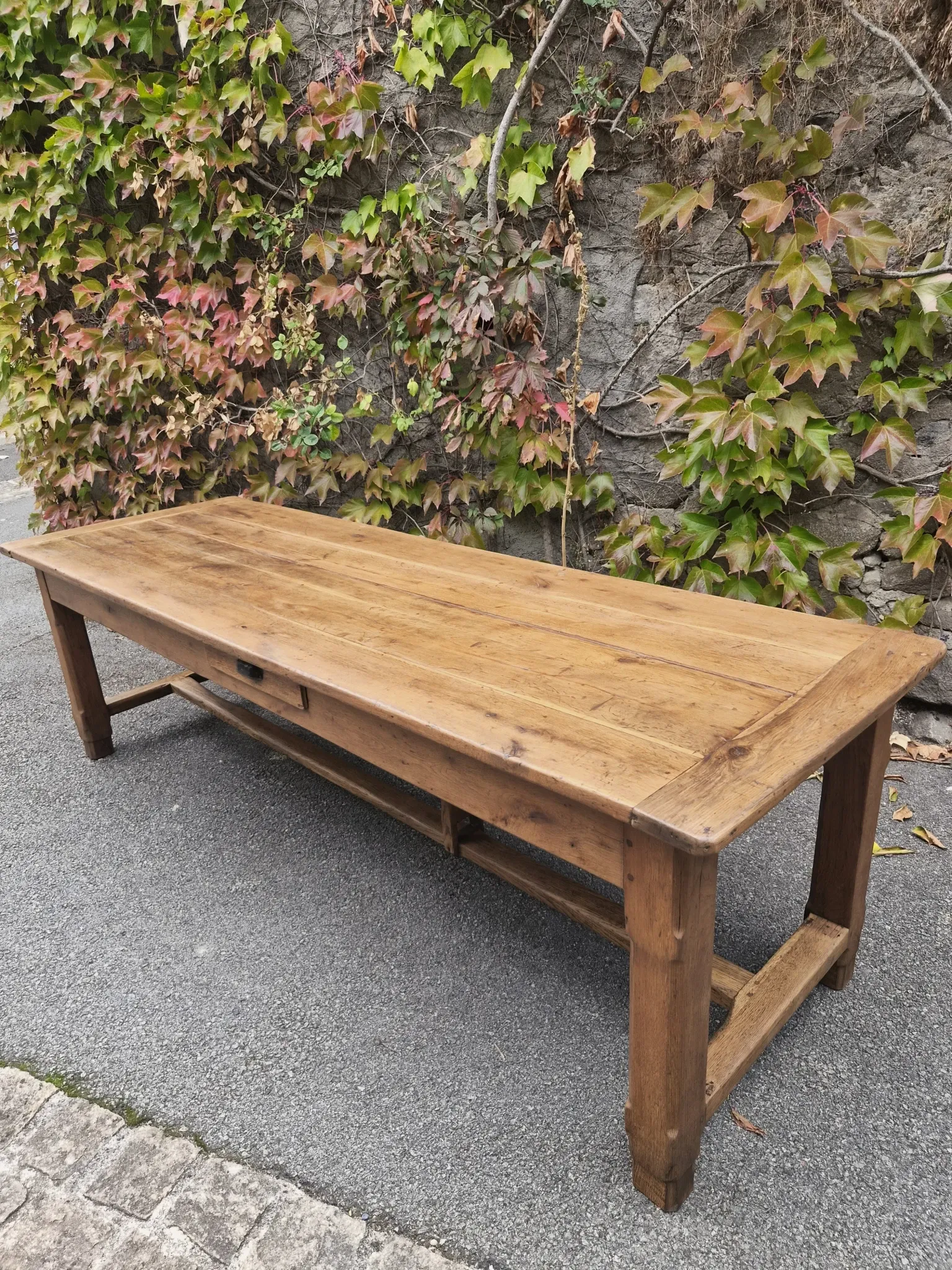 Old farmhouse table in oak, 18th century – Auvergne, France