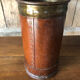 Old door umbrella cardboard boiled brown + contour metal vintage