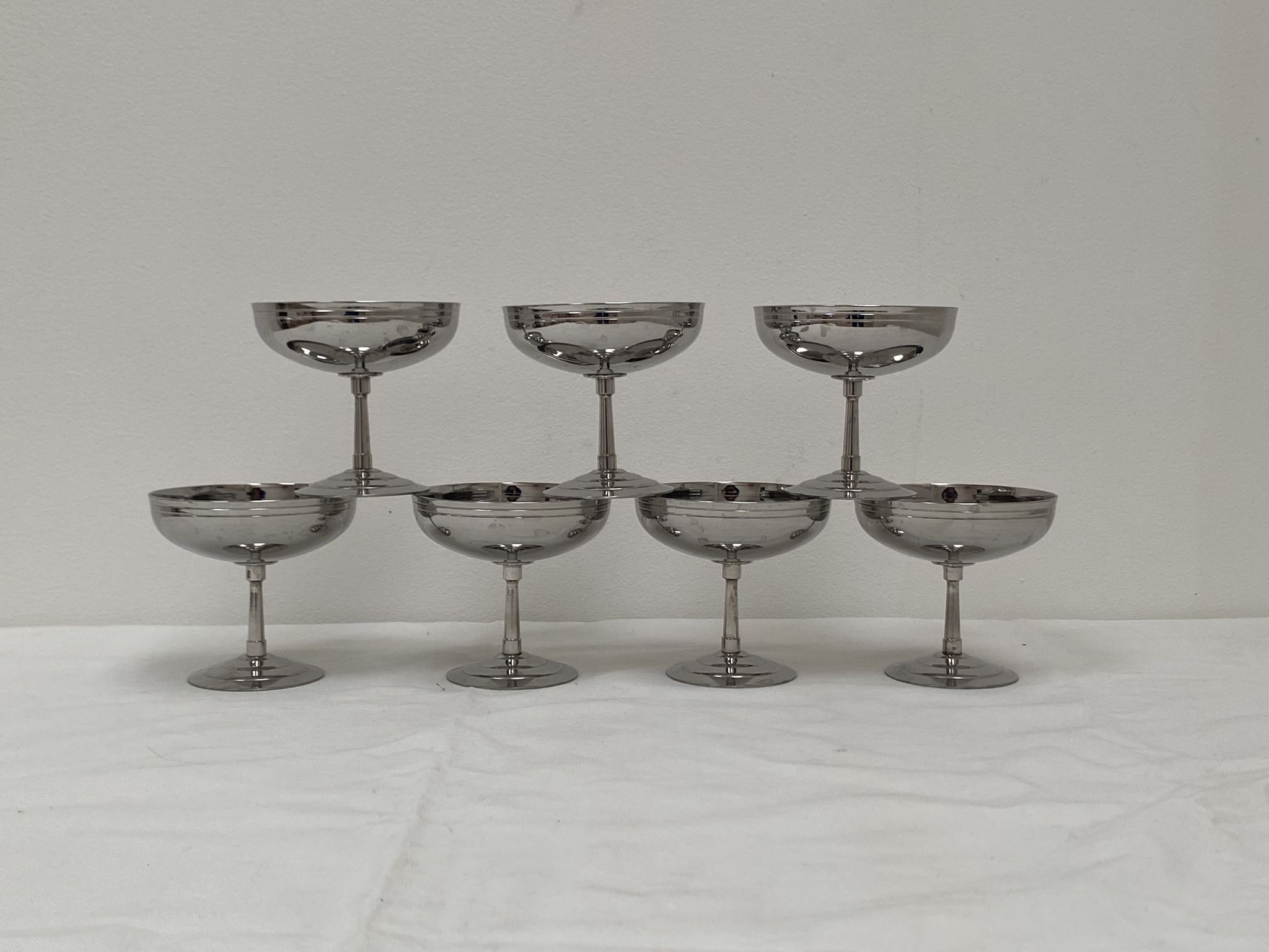 Ice cups x7 stainless steel brand Rémy Letang, 1970