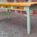 Modern farmhouse table with 6 drawers