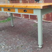 Table de ferme moderne 6 tiroirs