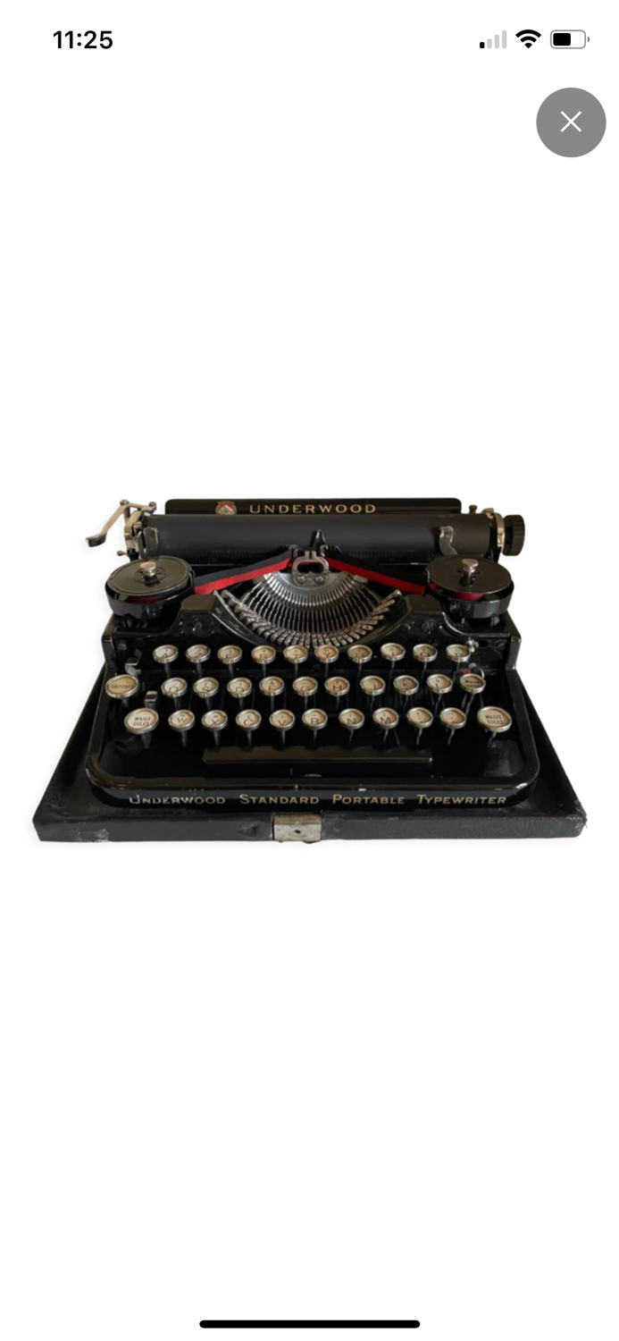 Underwood portable typewriter