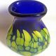 Cobalt blue vase with yellow inclusion Height 33 cm