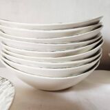 Vintage french 1960s stalins toledo - toledo dessert bowls black olive leaf