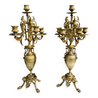 Bronze candelabras