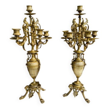 Bronze candelabras