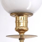 Paire d'appliques en laiton et verre opaque, années 50