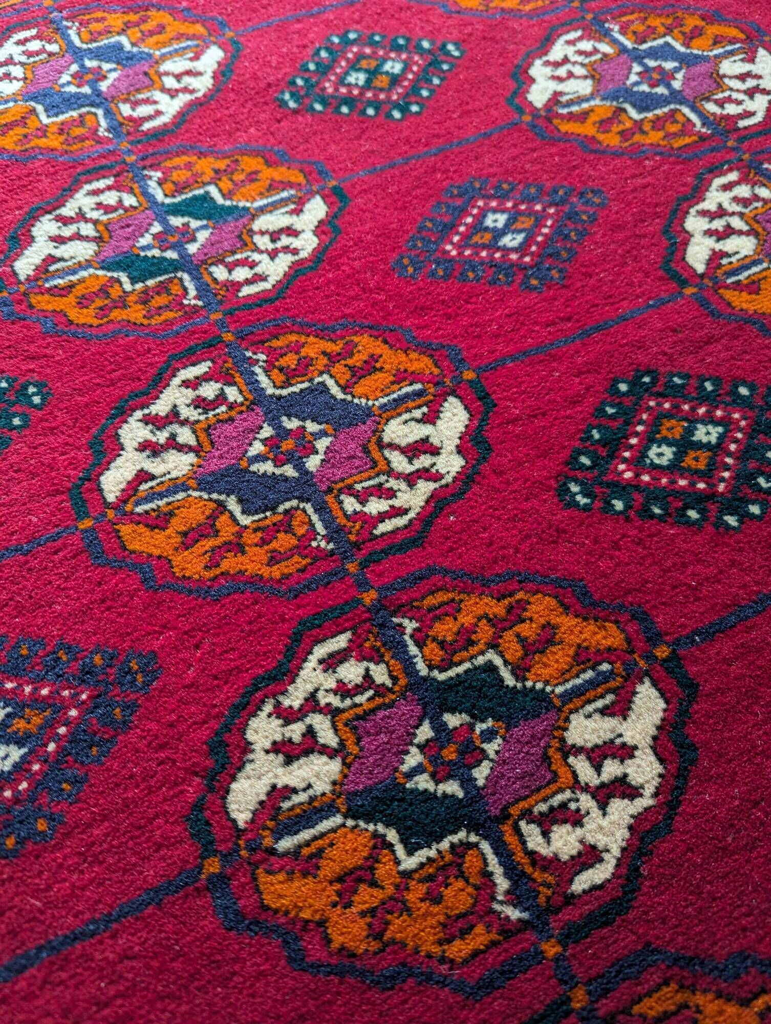 Turkmen Bukhara Oriental Rug: 2.70 X 1.65 Meters