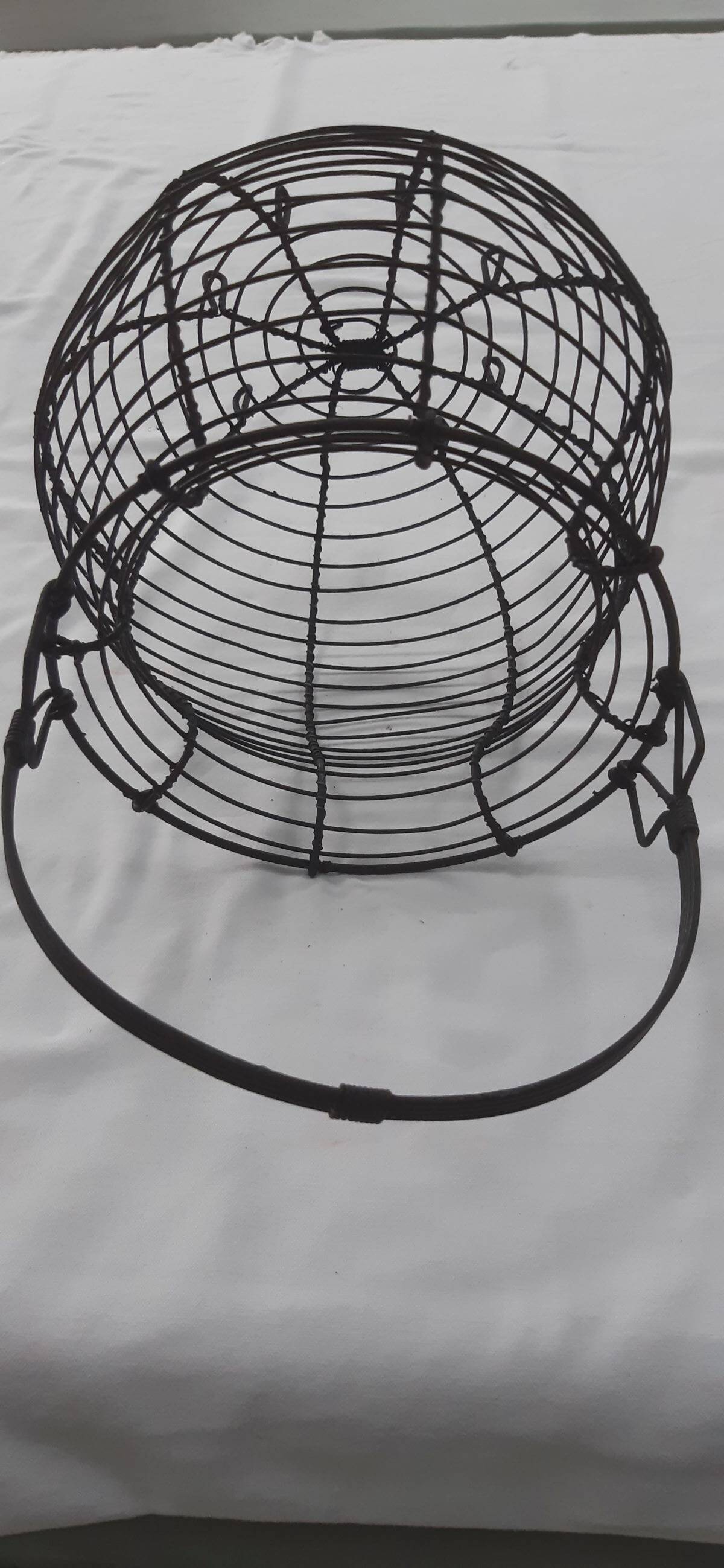 Old metal egg basket