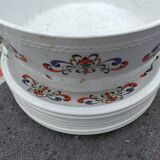 Assiettes et plat moulin des loups
