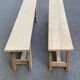 2 renovated farm benches in solid oak 200cm 20th century