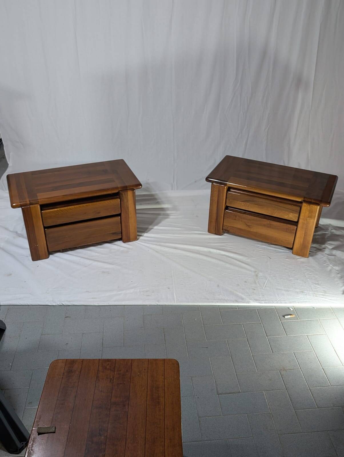 Set of 2 Bedside Tables by Mario Marenco for Mobilgirgi, 70s