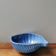 Salad bowl blue shell signed Charles Amand