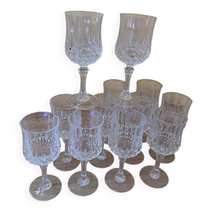 12 grands verres 21 cl - cristal