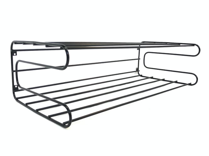 Vintage steel wire storage coat rack