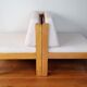 Paire de chauffeuses bois et tissu bouclette