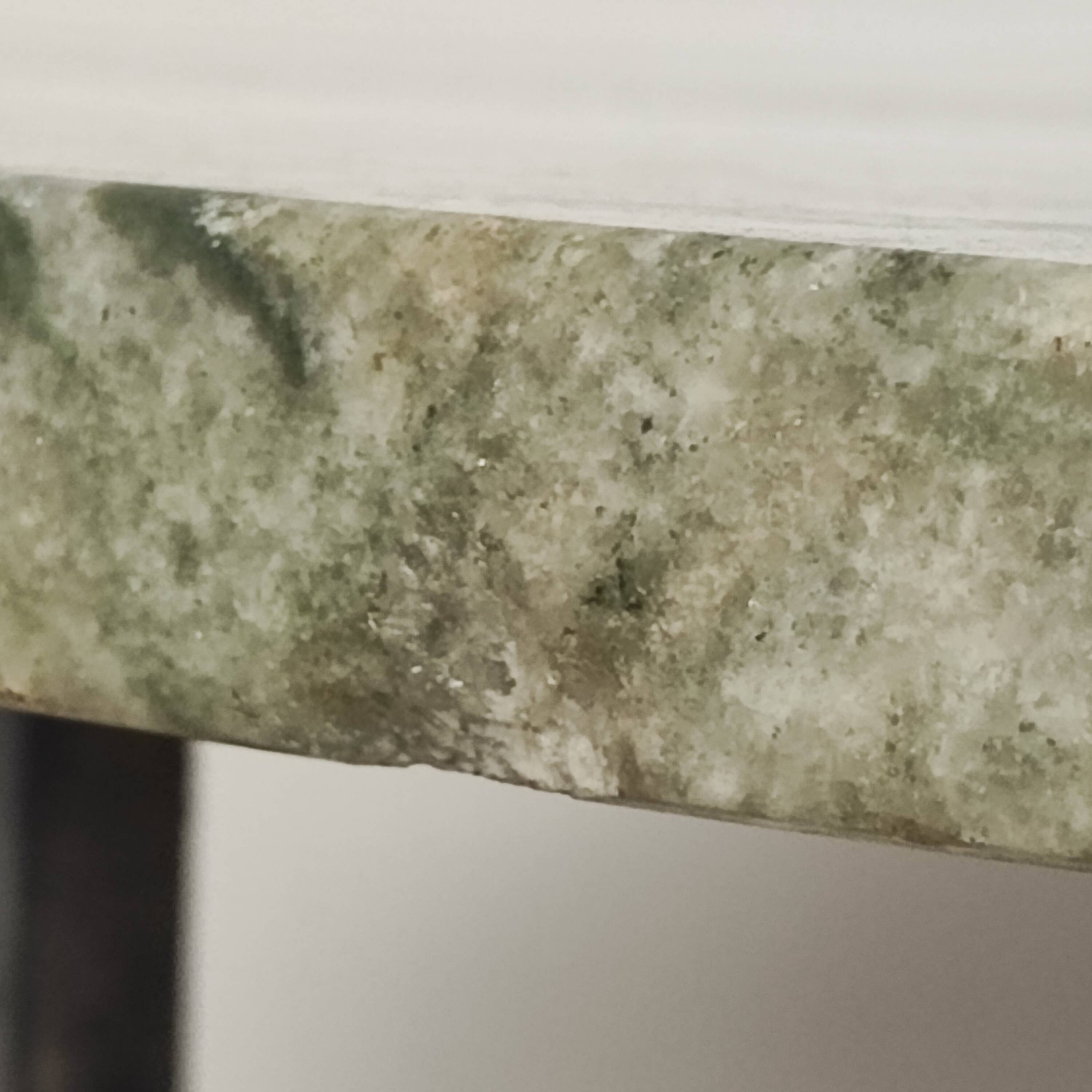 Marble and wrought iron coffee table